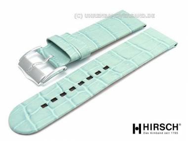 Uhrenarmband -Magic- 26mm eisblau Alligatorpr�gung von HIRSCH - Bild vergr��ern 