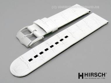 Uhrenarmband -Magic- 26mm weiss Alligatorpr�gung von HIRSCH - Bild vergr��ern 