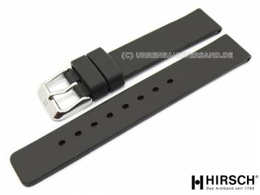 Uhrenarmband -Moon- 16mm schwarz Silikon von HIRSCH - Bild vergr��ern 