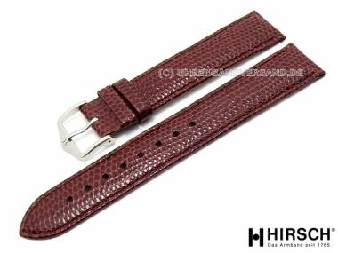 Uhrenarmband XL -Rainbow- 17mm weinrot Eidechspr�gung von HIRSCH (Schlie�enansto� 16 mm) - Bild vergr��ern 