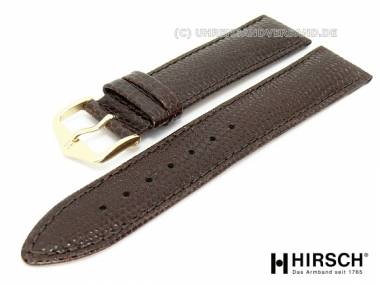 Uhrenarmband XL -Rainbow- 17mm dunkelbraun Eidechspr�gung von HIRSCH (Schlie�enansto� 16 mm) - Bild vergr��ern 