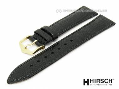 Uhrenarmband XL -Rainbow- 17mm schwarz Eidechspr�gung von HIRSCH (Schlie�enansto� 16 mm) - Bild vergr��ern 