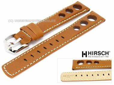 Uhrenarmband -Rally- 22mm goldbraun glatt helle Naht von HIRSCH - Bild vergr��ern 