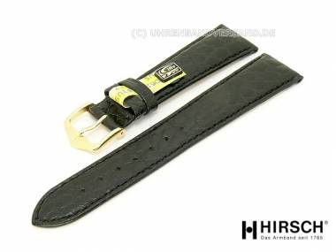 Uhrenarmband -Regent- 18mm schwarz echt Alligator elegant von HIRSCH (Schlie�enansto� 16 mm) - Bild vergr��ern 