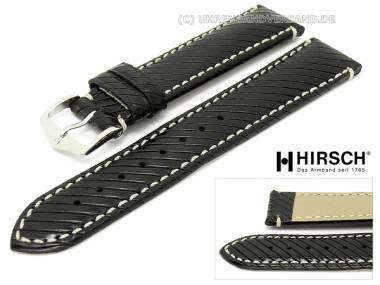 Uhrenarmband -Rivetta- 22mm schwarz extravagant von HIRSCH - Bild vergr��ern 