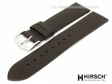 Uhrenarmband -Softcalf- 22mm dunkelbraun glatt von HIRSCH - Bild vergr��ern 