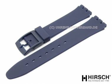 Uhrenarmband -Tim- 17mm dunkelblau Synthetik passend f�r Swatch von HIRSCH - Bild vergr��ern 