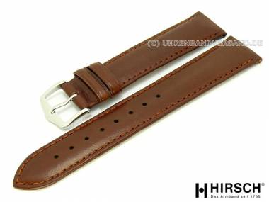 Uhrenarmband -Merino- 22mm goldbraun glatt Nappa-Schafsleder von HIRSCH (Schlie�enansto� 20 mm) - Bild vergr��ern 