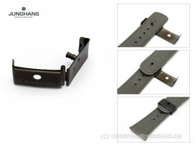 Klappschlie�e JUNGHANS 20mm Edelstahl schwarz matt f�r 025/4101, 025/4151, 026/0013 etc.  - Bild vergr��ern 