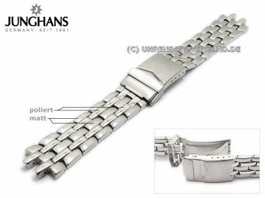 Ersatz-Uhrenarmband Junghans Edelstahl teilpoliert Spezialansto� f�r 041/4081, 041/4082 etc.  - Bild vergr��ern 
