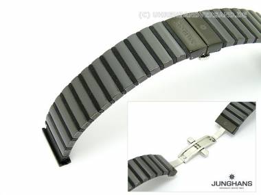 Ersatzband Junghans 22mm schwarz Keramik/Silikon 011/1210, 011/1211, 011/1300, 011/1800 etc. - Bild vergr��ern 