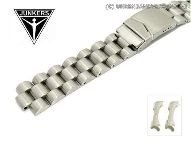 Ersatz-Uhrenarmband JUNKERS 20mm Edelstahl massiv mit Rundansto� f�r 6204, 6210, 6212, 6214 - Bild vergr��ern 