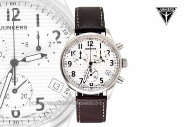Fliegeruhr Junkers -6286-1- Edelstahl satiniert, Wellblechoptik (*JK*HU*) - Bild vergr��ern 