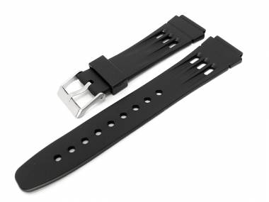 Uhrenarmband 20mm schwarz f�r CASIO etc. PVC - Bild vergr��ern 