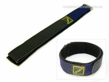 Uhrenarmband 16mm dunkelblau Klettverschluss - Bild vergr��ern 