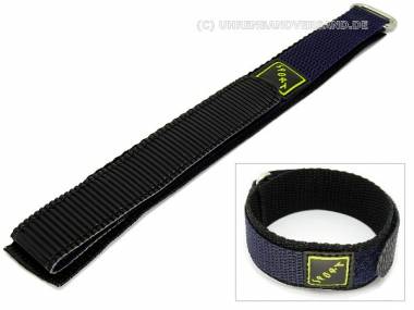 Uhrenarmband 22mm dunkelblau Klettverschluss - Bild vergr��ern 
