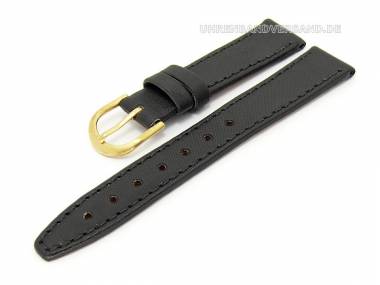 Uhrb�nder XS 16mm schwarz abgen�ht Textilbeschichtung - Bild vergr��ern 
