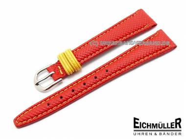 Uhrenarmband f�r Kinder 12mm extra kurz Synthetik rot - Bild vergr��ern 