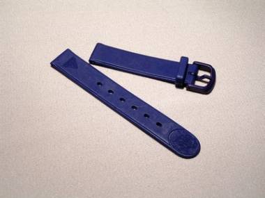 Uhrenarmband f�r Kinder 14 mm blau glatt - Bild vergr��ern 