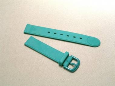Uhrenarmband f�r Kinder 14mm gr�n glatt - Bild vergr��ern 