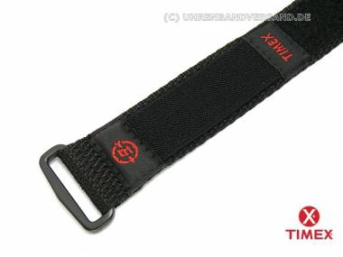 Uhrenarmband TIMEX 20mm schwarz Textil Klettband f�r T40011 - Bild vergr��ern 
