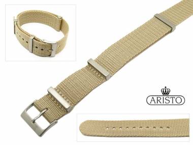 Ersatzarmband 20mm beige Durchzugsband f�r Aristo - Bild vergr��ern 