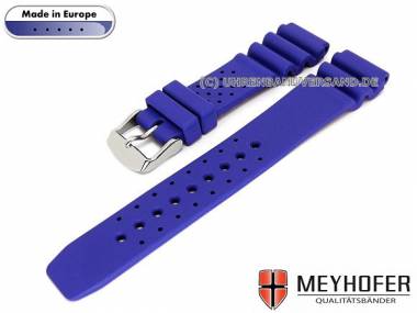Uhrenarmband -Atlantis- 16mm blau Kautschuk von MEYHOFER - Bild vergr��ern 