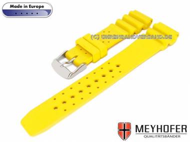Uhrenarmband -Atlantis- 16mm gelb Kautschuk von MEYHOFER - Bild vergr��ern 