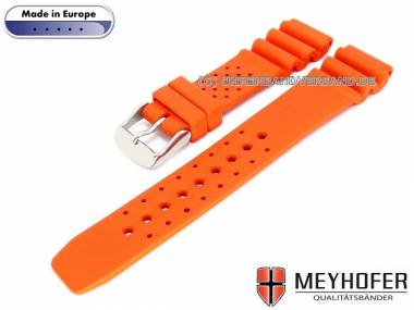 Uhrenarmband -Atlantis- 16mm orange Kautschuk von MEYHOFER - Bild vergr��ern 