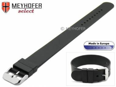 Uhrenarmband -Athen- 20mm schwarz Kautschuk Durchzugsband von MEYHOFER - Bild vergr��ern 