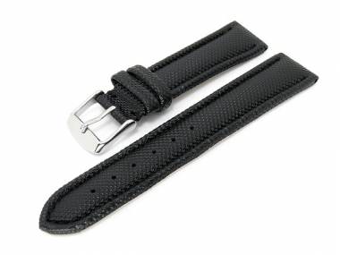Uhrenarmband 18mm schwarz wasserfest (Schlie�enansto� 16 mm) - Bild vergr��ern 
