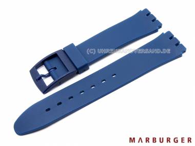 Uhrenarmband f�r Swatch 17mm dunkelblau Synthetik glatt - Bild vergr��ern 