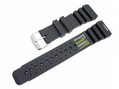 Uhrenarmband 24mm schwarz Silikon Sportband (Schlie�enansto� 20 mm) - Bild vergr��ern 