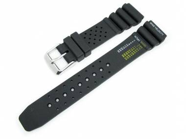 Uhrenarmband 22mm schwarz Silikon Sportband (Schlie�enansto� 20 mm) - Bild vergr��ern 