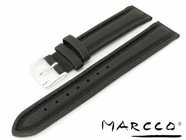 Uhrenarmband 18mm schwarz wasserfest gepolstert von Marcco - Bild vergr��ern 