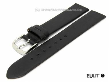 Uhrenarmband -Lorica- 16mm schwarz fein genarbt von EULIT - Bild vergr��ern 