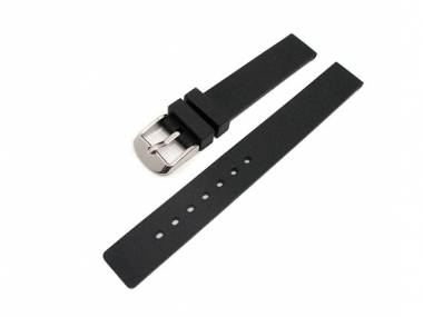 TOP: Sportband 16mm schwarz Silikon glatt (Schlie�enansto� 16 mm) - Bild vergr��ern 