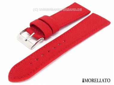 Uhrarmband 22mm rot -Cordura- Textilsynthetik abgen�ht von MORELLATO - Bild vergr��ern 
