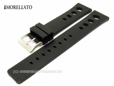 Uhrarmband -Hole- 20mm schwarz Silikon wasserfest von MORELLATO - Bild vergr��ern 