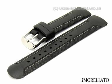Uhrarmband -Sporter- 20mm schwarz Rubber wasserfest von MORELLATO - Bild vergr��ern 