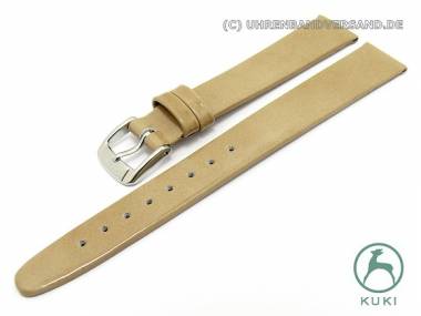 Uhrenarmband 14mm hellbraun Lackleder glatt von KUKI (Schlie�enansto� 12 mm) - Bild vergr��ern 