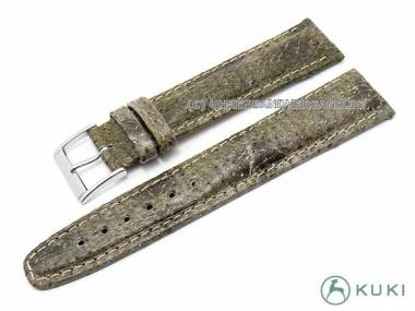 Uhrenarmband -Anarhichas- 24mm grau echt Seewolf mit Kuki Flex-Patent KUKI (Schlie�enansto� 20 mm) - Bild vergr��ern 