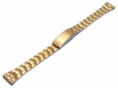 Uhrenarmband 14mm Edelstahl elegant teilweise poliert goldfarben - Bild vergr��ern 