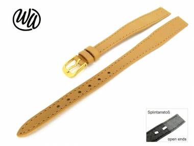 Uhrenarmband 12mm fester Steg hellbraun Damen glatt - Bild vergr��ern 