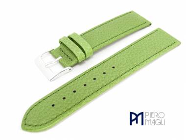 Uhrenband -Femina- 24mm hellgr�n genarbt robust von Piero Magli (Schlie�enansto� 22 mm) - Bild vergr��ern 