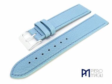 Uhrenband -Femina- 24mm hellblau genarbt robust von Piero Magli (Schlie�enansto� 22 mm) - Bild vergr��ern 