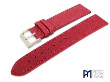 Uhrenband -Femina- 24mm rot-violett genarbt robust von Piero Magli (Schlie�enansto� 22 mm) - Bild vergr��ern 