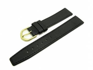 PREISTIPP: Uhrenarmband 20mm schwarz glatte Oberfl�che abgen�ht von Eichm�ller - Bild vergr��ern 