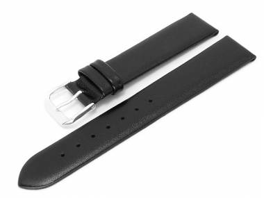 Uhrenarmband 20mm schwarz glatte Oberfl�che ohne Naht - Bild vergr��ern 