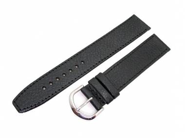 Uhrenarmband XL 18mm schwarz genarbt abgen�ht von Eichm�ller - Bild vergr��ern 